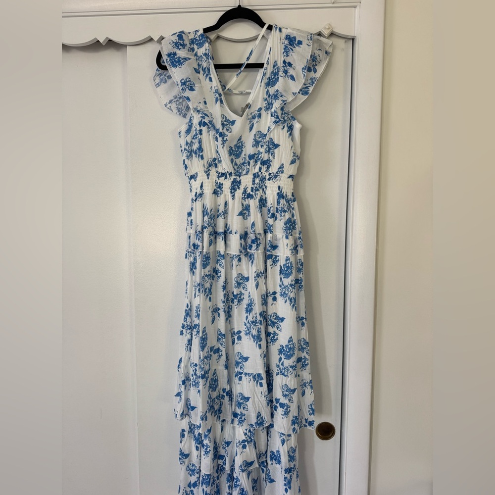 J Gee blue floral dress size small
